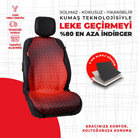 Dijital Baskılı Kırmızı Metal Desen