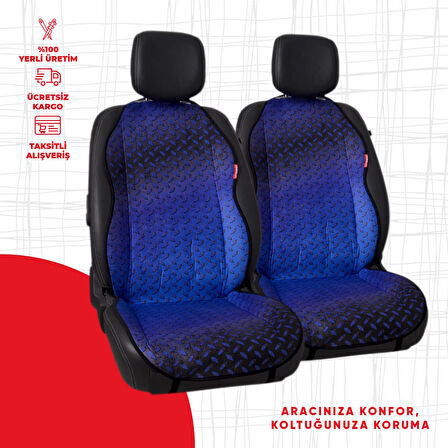 Dijital Baskılı Mavi Metal Desen