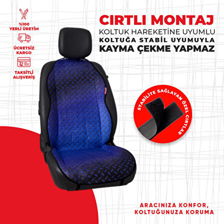 Dijital Baskılı Mavi Metal Desen