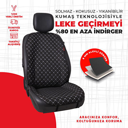 Krem Peluş Oto Minderi