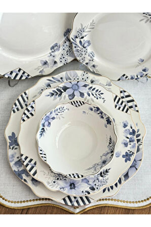Yemek Takımı 24 Parça 6 Kişilik Blue Garden