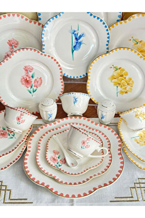 Kahvaltı Takımı 42 Parça 6 Kişilik Flowers