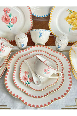 Kahvaltı Takımı 42 Parça 6 Kişilik Flowers