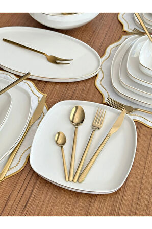 Yemek Takımı 155 Parça 12 Kişilik Ellie Gold