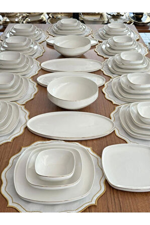 Yemek Takımı 66 Parça 12 Kişilik Ellie Gold