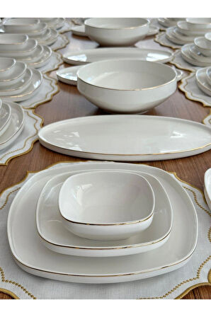 Yemek Takımı 66 Parça 12 Kişilik Ellie Gold