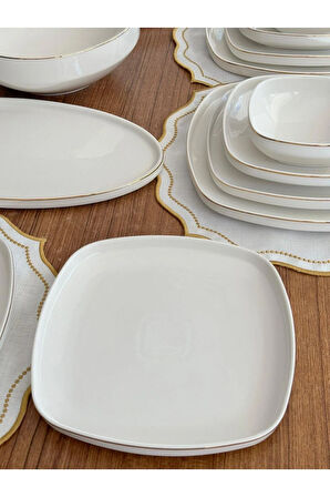 Yemek Takımı 66 Parça 12 Kişilik Ellie Gold