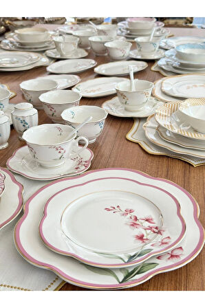 Yemek Takımı Kahvaltı Takımı 72 Parça 6 Kişilik Colorful Garden