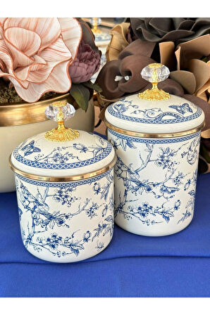 Blue Life Emaye 2'li Kavanoz