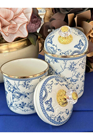 Blue Life Emaye 2'li Kavanoz