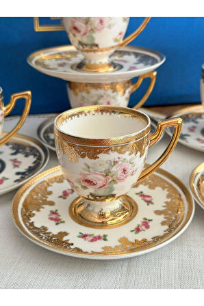 Türk Kahve Fincanı Hürrem 6 Kişilik 12 Parça