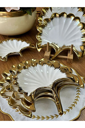 3 Parça Line Yaprak Sunum Tabak