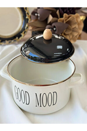 Emaye Motto Tencere 20 Cm