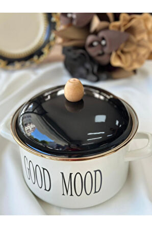 Emaye Motto Tencere 20 Cm