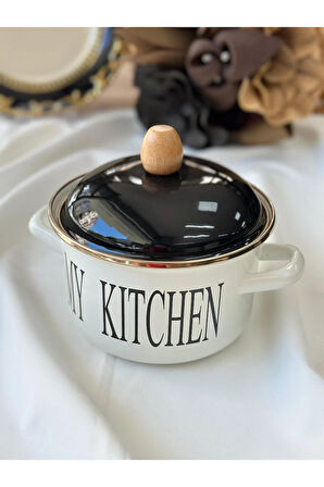 Emaye Motto Tencere 16 Cm