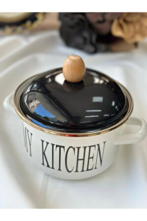 Emaye Motto Tencere 16 Cm