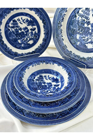 Kosova Yemek Takımı 24 Parça 6 Kişilik Dark Blue Churchill