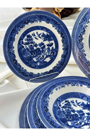 Kosova Yemek Takımı 24 Parça 6 Kişilik Dark Blue Churchill