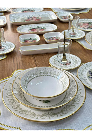 Yemek&Kahvaltı Seti 59 Parça 6 Kişilik Glorya