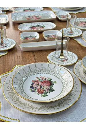 Yemek&Kahvaltı Seti 59 Parça 6 Kişilik Glorya