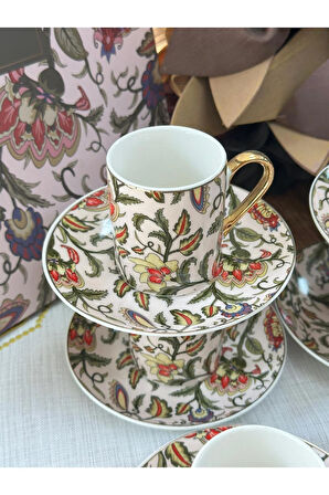 Türk Kahve Fincanı Castel 6 Kişilik 12 Parça