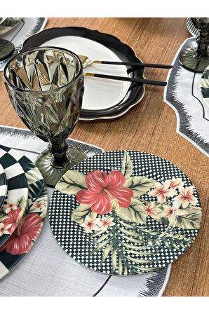 Yemek Takımı 44 Parça 6 Kişilik Black Flower