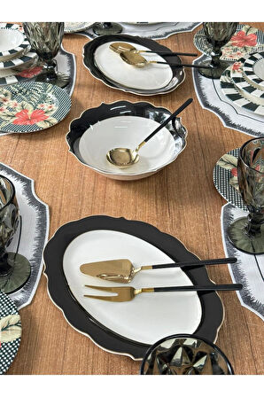 Yemek Takımı 44 Parça 6 Kişilik Black Flower