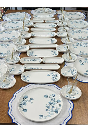 Kahvaltı Takımı 82 Parça 12 Kişilik Anemon / Porselen / Sofra / Sunum