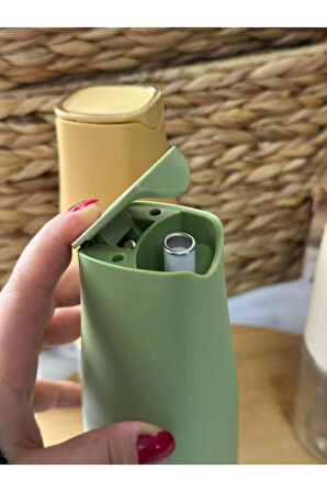 Yeşil & Cam Yağdanlık 500ml - Otomatik Kapak Stilli / Damlatmayan Ağızlı Yağlık / Sosluk - TEKLİ