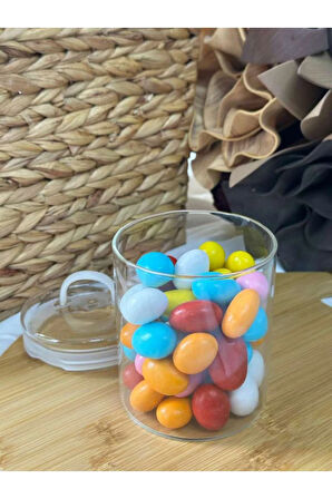 Sızdırmaz Depolama Erzak Bakliyat Cam Saklama Kabı Çay Kahve Saklama Kutusu-500 ml