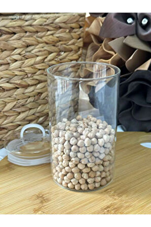 Sızdırmaz Depolama Erzak Bakliyat Cam Saklama Kabı Çay Kahve Saklama Kutusu-750 ml