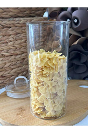 Sızdırmaz Depolama Erzak Bakliyat Cam Saklama Kabı Çay Kahve Saklama Kutusu-1000 ml