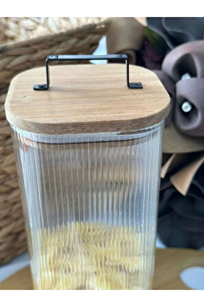 Akasya Kapaklı Cam Saklama Kavanozu 2500 ML