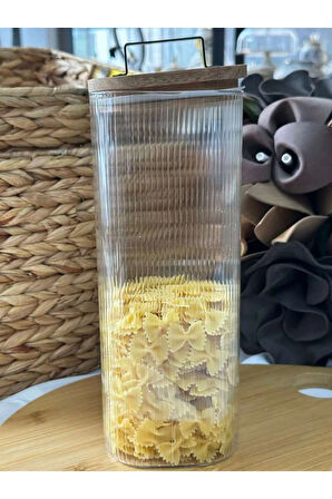 Akasya Kapaklı Cam Saklama Kavanozu 2500 ML