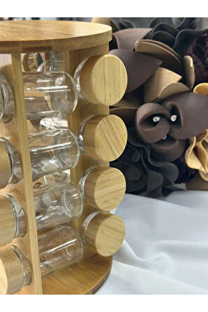 Bambu Dönen Baharatlık / Düzenleyici / Organizer -16'lı