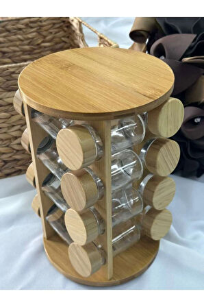 Bambu Dönen Baharatlık / Düzenleyici / Organizer -16'lı