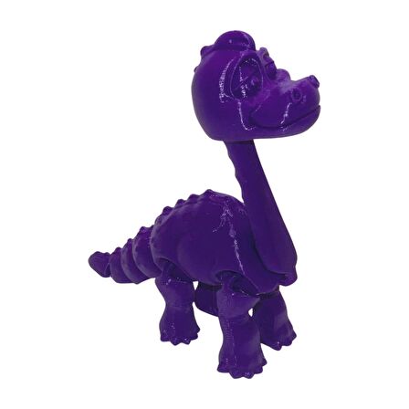 3D Hareketli Oyuncak Brakiyozor (Brachiosaurus) Dinozor - Mor