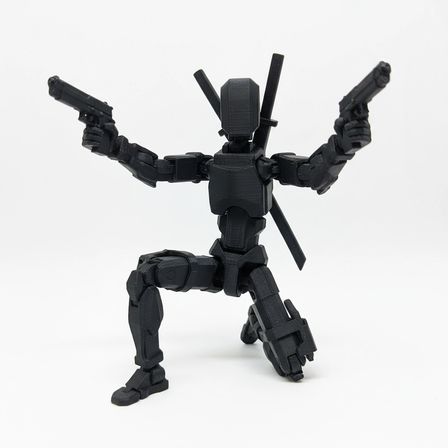 Dummy13 Aksiyon Figür Robot - Tüm Eklemleri Hareketli - 17 CM - Siyah