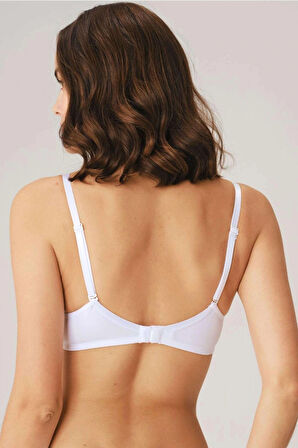 MDB Anıl Balenli Destekli Dolgulu Askıları Çıkabilen Günlük Klasik T-Shirt Sütyeni