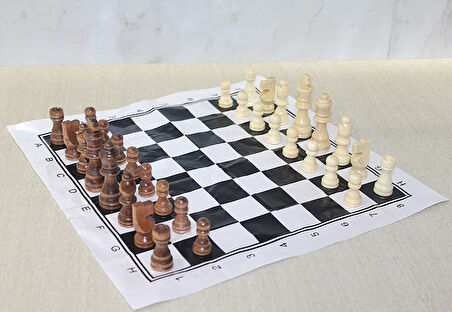 MDB Ahşap Satranç Taşı 8 Cm