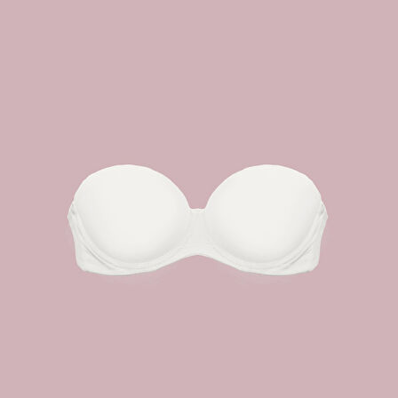 Nurteks 1590 Çift Dolgulu İki Beden Büyüten Straplez Sütyen