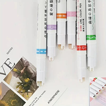 MDB Şekilli Desen Baskılı 6'lı Kalem Seti