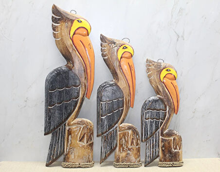 MDB Ahşap 3'lü Pelikan Seti