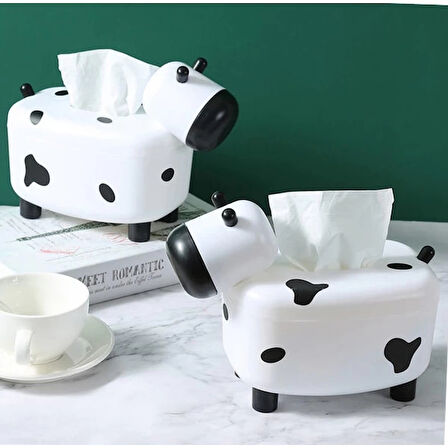 MDB Sevimli İnek Tasarımlı Mıknatıslı Tuzluk ve Peçetelik