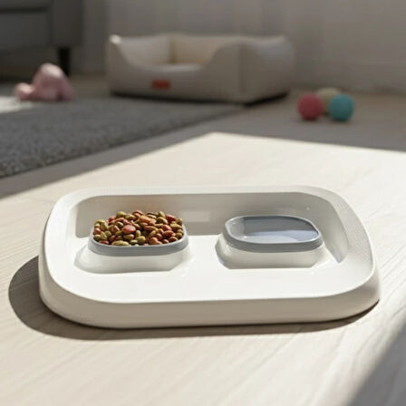 MDB Mikopet Gri 2'si 1 Arada Mama Ve Su Kabı