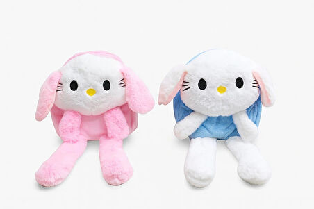 MDB Işıklı Peluş Oynar Kulaklı My Melody ve Cinnamoroll Sırt Çantası