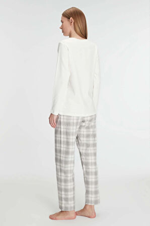 MDB Anıl Uzun Kol Pamuklu Kışlık Pijama Takımı