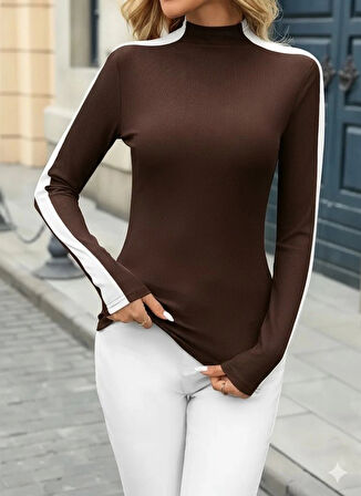 MDB Kadın Uzun Kollu Balıkçı Yaka Kaşkorse Bluz