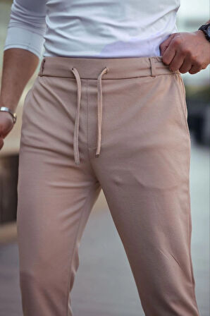 MDB Erkek Diagonel ikro Dokulu Cepli Beli astilki Pantolon  Gri