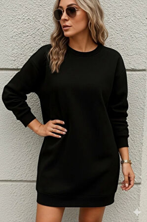 MDB Kadın Uzun Kollu Bisiklet Yaka Iki Iplik Elbise